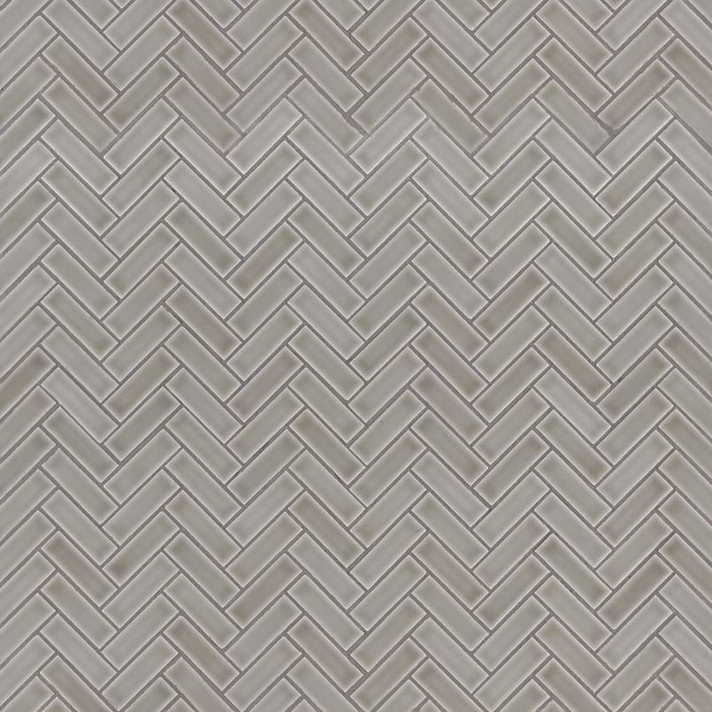 Dove Gray Herringbone Pattern 8mm