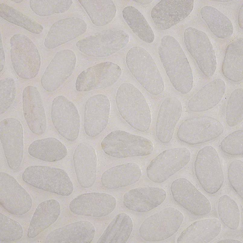 White Marble Pebbles Tumbled Pattern 10mm