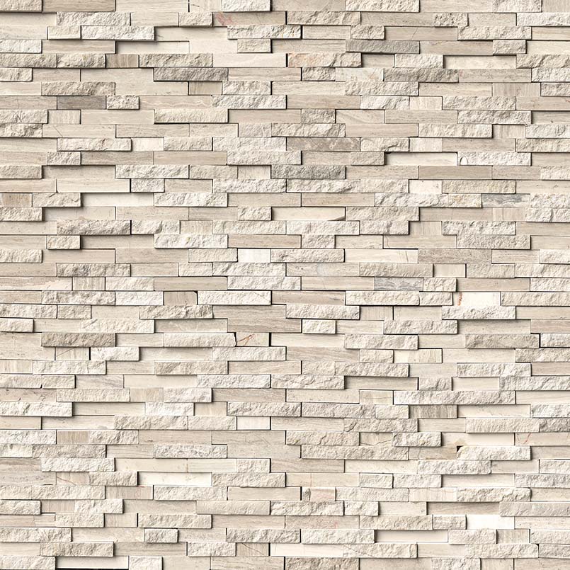 White Quarry Splitface Interlocking Pattern